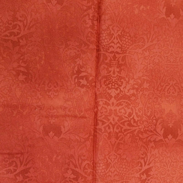 Victorian Floral Wallpaper Look Red Cotton Hobby Lobby Chambray Fabric 1 yard