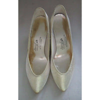 Special Occasions By Saugus Shoes Gold High Heels Pumps Womens Size 6.5 US 266