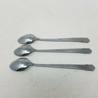 HF Mystique Stainless Steel Flatware Silverware Long Dessert Spoons Lot 3 VTG