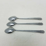 HF Mystique Stainless Steel Flatware Silverware Long Dessert Spoons Lot 3 VTG