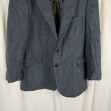 Brooks Brothers Herringbone Tweed Wool Sport Coat Jacket Blazer Mens 45R Italy