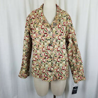 Winding River Reversible Woven Tapestry Jacket Blazer Womens XL Abstract NOS