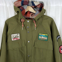 LL Bean X Todd Snyder Baxter State Parka W Patches Antique Olive Jacket Mens XXL