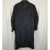 Vintage Long Peacoat Soft Winter Wool Coat Mens 42R Charcoal Gray Business