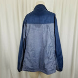 LL Bean All Weather Windbreaker Rain jacket Womens 1X Plus Size Colorblock Blue