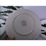 Lot of 5 pieces Mikasa Forecast Forest Shadows Black Trees Dinner Salad Plates