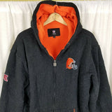 Vintage Cleveland Browns Pro Line NFL Full Zip Hoodie Sweatshirt Jacket Mens L