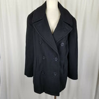 Jones New York Double Breasted Winter Wool Military Short Peacoat Coat Womens L