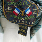 Express French Country Fuzzy Fleece Plaid Pullover 1/4 Zip Up Jacket Womens L