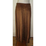 Chestudio Vegan Faux Leather Microsuede Long Maxi Peasant Boho Skirt Womens 10