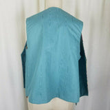 Vintage Handmade Floral Denim Pointed Button Down Vest Waistcoat Womens M