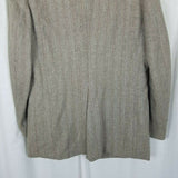 Vintage Doncaster Imperial Wool Herringbone Blazer Sport Coat Jacket Mens 44 Tan