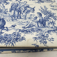 Vintage Target Blue Country French Toile Print Fabric Photo Album 3 Ring Binder