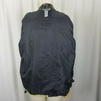 Indigo Moon Artsy Linen Abstract Patchwork Jacket Blazer Womens M Art to Wear