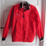 70s Nike Nylon Red Swoosh Piping Track Windbreaker Running Jacket Kids Boys L 14