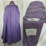 Vintage Mod MCM Purple Long Rain Trench Coat Womens 14P Lilac Lavender 60s 70s