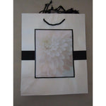 White Flower Hallmark Expressions All Occasion Gift Bag 3D Embellishments Black