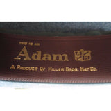 Vintage Adams Premier Quality Aqua Shed Gray Fedora Wool Felt Hat 6 7/8 Chapeau
