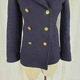 JCrew Stadium Cloth Nello Gori Wool Military Double Breasted Peacoat Womens 2