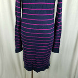 The Limited Wool Alpaca Cowl Neck Striped Knit Sweater Sack Dress Womens M NWOT