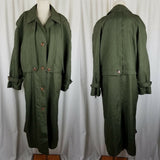 Nuage Long Anorak Raincoat Trench Coat Womens 12 Green Crosshatch Cape Top 126