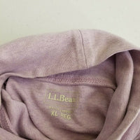 LL Bean Jersey Knit Long Sleeve Heathered Turtleneck Shirt Top Womens XL Pastel
