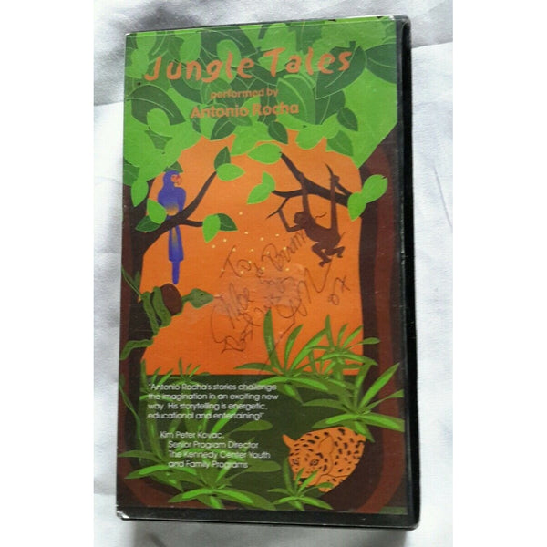 Signed Antonio Rocha Jungle Tales VHS Movie Tape Hard Plastic Case Mime
