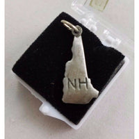New Hampshire State Pewter Charm Silver Necklace Bracelet New England Souvenir