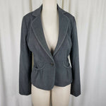 White House Black Market Exposed Stitching Fitted Blazer Jacket Womens S Flirty