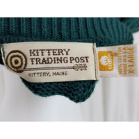 Vintage 80s Kittery Trading Post Maine Birdseye Ski Knit Sweater Mens XL Green