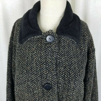 Maralyce Ferree Boutique Faux Fur Herringbone Jacket Blazer Womens S Maine USA