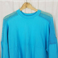 Spirit Jersey America Blue Mesh Long Sleeve T-Shirt Shirt Top Mens S Activewear