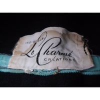 Vintage Le Charme Creations LADIES BUCKET HAT Black Faux Fur Musketeer Austria