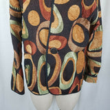 Irresistible Reversibles Abstract Soft Tapestry Jacket Blazer Womens S Textured