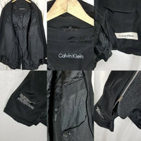 Calvin Klein Thermolite Insulated Microfiber Black Trench Coat Mens 36R Wool
