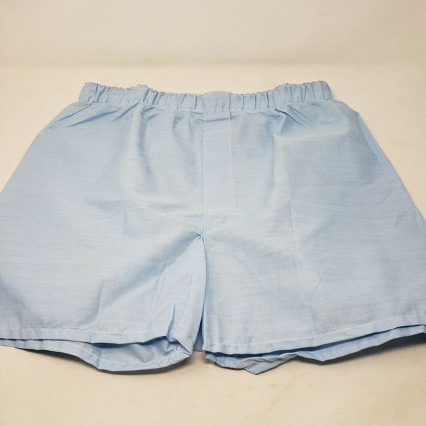 Vintage Manhattan Drop Seat Boxers Shorts Underwear Poly Cotton Mens 34 USA Blue