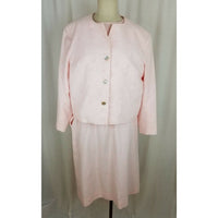 Margaret Smith 2 Piece Brocade Dress Suit Jacket Blazer Outfit Set Wmns 14P 16P