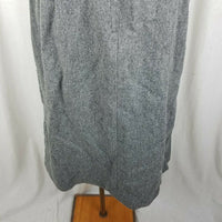 Hannington Boston Gray Wool Flat Front Straight Pencil Skirt Womens 14 Vintage