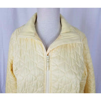 LL Bean Quilted Stretch Sides Thinsulate Lightweight Jacket Womens S Lemon