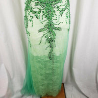 Dave & Johnny Beaded Jeweled Long Maxi Prom Pageant Formal Dress Womens 9 10