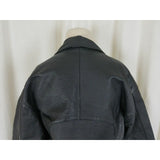 Vintage Hide Park Belted Black Leather Motorcycle Jacket Womens S M Fitted Zip