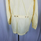 Columbia All Weather Long Rain Jacket Short Coat Womens S Vintage Yellow Gray