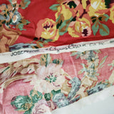 Cyrus Clark Josephine Designer Floral Screenprint Upholstery Fabric Vintage 5yds