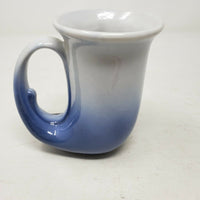 Vintage Humpback Whale Raised 3D Ceramic Coffee Mug Textured Flute Shape Cup