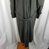 Cassidy Army Green Wool Long Maxi Peacoat Dress Coat Womens 8 Hand Tailored USA