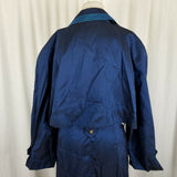 Forecaster Metallic Belted Cape Top All Weather Rain Trench Coat Womens 14 USA