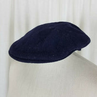 Kangol 100% Wool Felt Newsboy Cabbie Ascot Hat Mens Adults 20 Navy Blue England