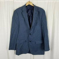 Vintage Andrew Fezza Macys Vegan Worsted Wool Sport Coat Jacket Blazer Mens 40L