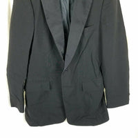 Vintage After Six Strictly Formal Black Satin Tuxedo Sportcoat Jacket Mens 42R