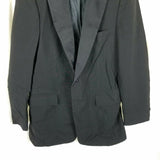 Vintage After Six Strictly Formal Black Satin Tuxedo Sportcoat Jacket Mens 42R